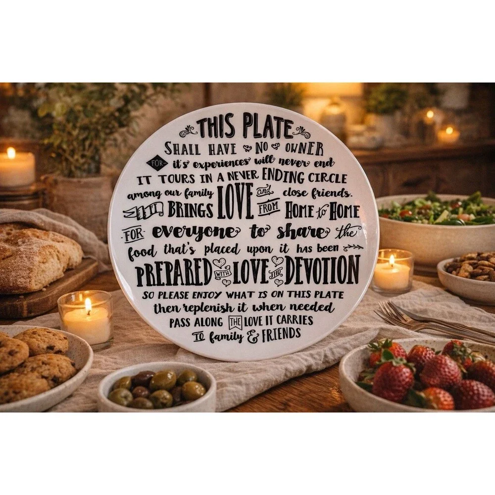 Devotions Plate This Plate Shall Have No Owner Family Quote 10.5” Decor